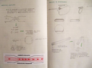 Lehrtätigkeit Modul Product Design 1 bei NABA Nuova Accademia di Belle Arti Milano Workshop intensiv - Konzepte für Objekte, Maschine und Situationen die einen besonderen Bezug mit dem Wind darstellen. Projekt: der Wind ist Melodie Fotos des Skizzenhefts 3