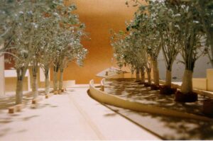 Realisierungswettbewerb für die neue Gestaltung der zwei Plätze von Opicina Triest. Entwurfsmodell für Piazzale Monte Re