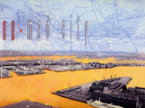 Konzepte für den Ideenwettbewerb "Stadt des dritten Millenniums" Graphische Darstellung des Rotterdams Hafens